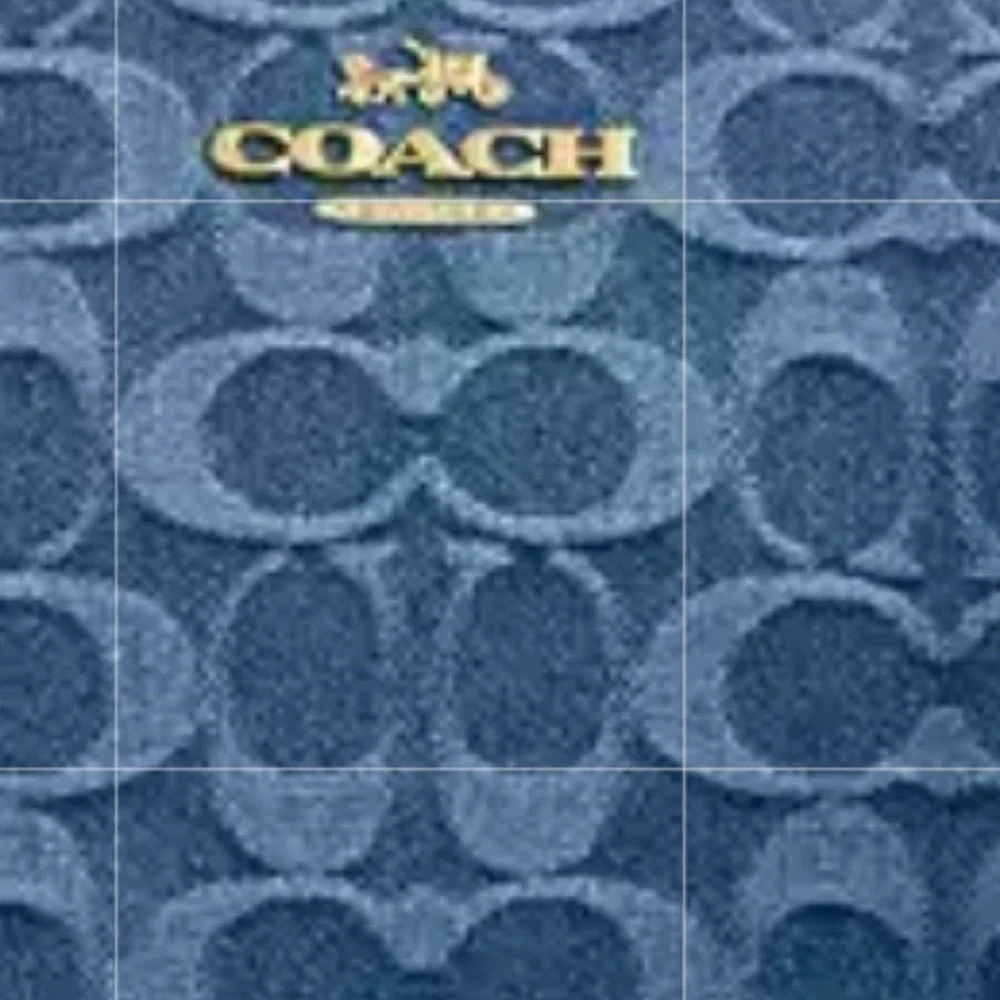 Coach Pencil Case in Signature Denim